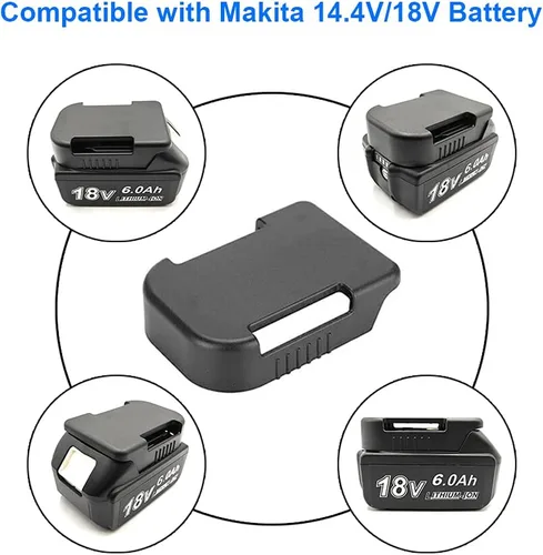 Vista 5 de Paquete de 5 estantes de almacenamiento de pared para baterías, soporte de batería compatible con Makita 18 V/para Bosch 18 V Li-ion