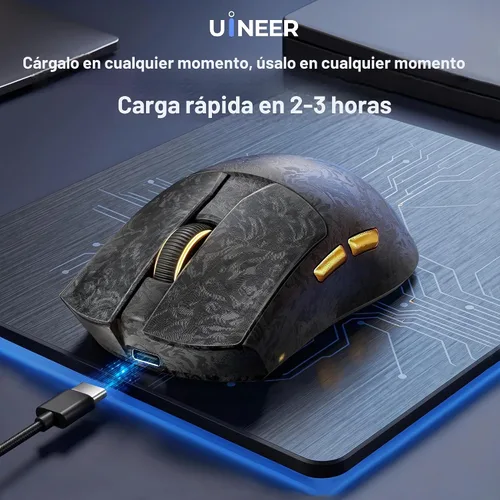 Vista 6 de Ratón inalámbrico para juegos de 1.94 oz Tri-Mode 32000 DPI Bluetooth