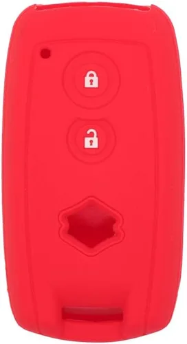 Vista 5 de SEGADEN - Funda protectora de silicona compatible con llave inteligente de 2 botones para Suzuki, para mando a distancia CV4544, color negro