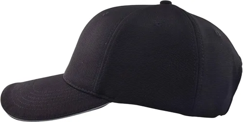 Vista 3 de TSSGBL Gorras de béisbol de alta calidad con estructura lisa ajustable de moda en blanco con ala de sándwich reflectante, Medium-X-Large