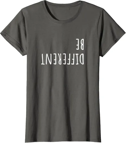 Vista 5 de Camiseta para mujer Ser Diferentes Divertidas Sarcastic Backwards Slogan Adolescentes Girls