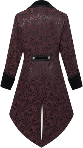 Vista 4 de SUPLEAP Chaqueta steampunk gótica medieval victoriana para mujer
