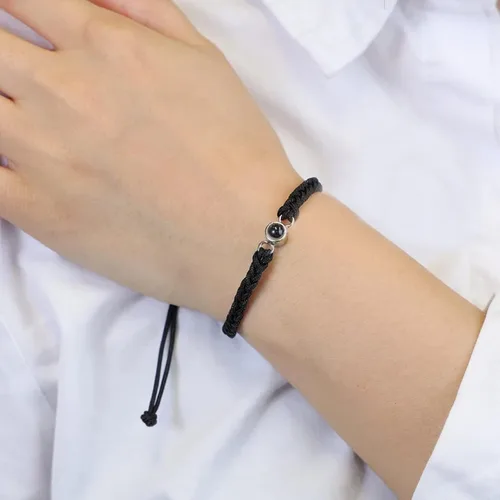 Vista 5 de JUBOPE Pulseras personalizadas con fotos, pulsera de proyección con imagen en el interior, pulsera con imagen personalizada, regalo conmemorativo