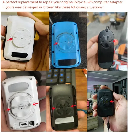 Vista 7 de Kit de inserción de adaptador de montaje GPS para computadora de bicicleta, cubierta trasera giratoria compatible con Gar min Edge 500/530/1050