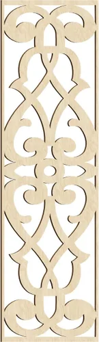 Vista 81 de 9 3/8"W x 24 3/8"H x 1/4"T Bellaire Decorativos Paneles de pared de madera calado, abedul