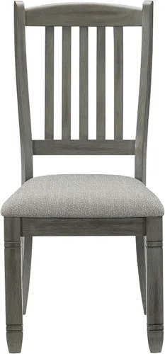 Vista 4 de Lexicon Saratoga - Silla de comedor (juego de 2), color gris antiguo