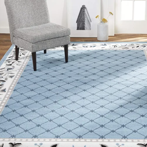 Vista 11 de Home Dynamix Premium Aydin - Alfombra tradicional con diseño floral de diamantes, azul/marfil, 1.9 x 7.2 pies