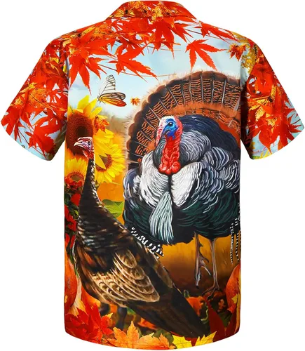 Vista 153 de Camisa hawaiana para hombre, con estampado floral, cómoda, con botones, casual, manga corta, ropa de playa para hombre