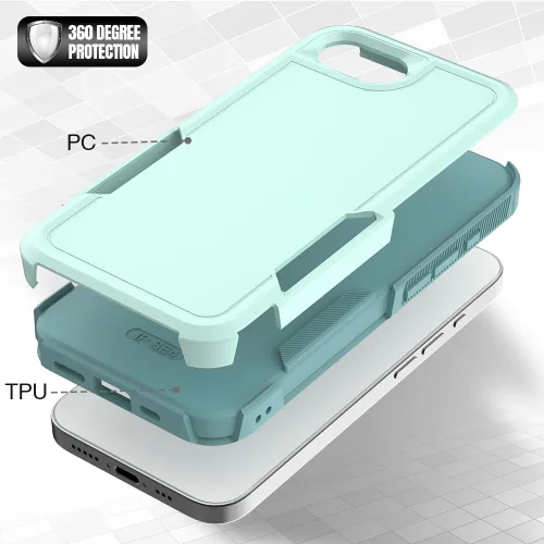 Vista 201 de Jeylly Funda para iPhone SE/Funda para iPhone 5S, Exterior de Plástico Duro que Absorbe Golpes + Interior de Silicona de Goma Defensor contra