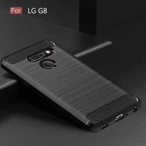 Vista 6 de Funda LG G8 ThinQ - TPU absorción de impactos - Biseles elevados - Negro