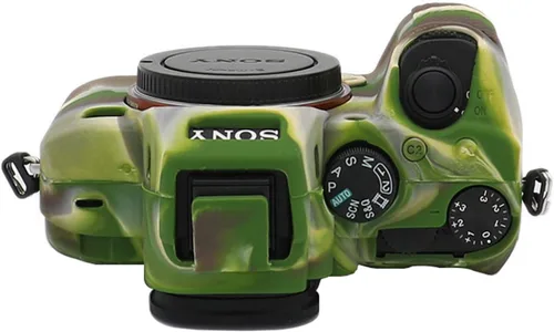 Vista 5 de TUYUNG - Funda de silicona para A7 III, funda protectora para cámara, compatible con cámaras Sony Alpha A7 III A7M3, verde militar