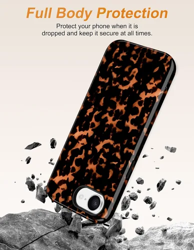 Vista 635 de Jusy Funda compatible con MagSafe con estampado de caparazón de tortuga marrón para iPhone 7/8/SE, cubierta protectora de TPU suave magnética