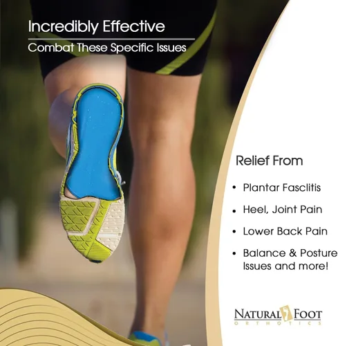 Vista 3 de Natural Foot Orthotics Cloud RX Firm 3/4 Arch Support Plantillas Insertos semiflexibles para hombres y mujeres Podólogo diseñado para fascitis