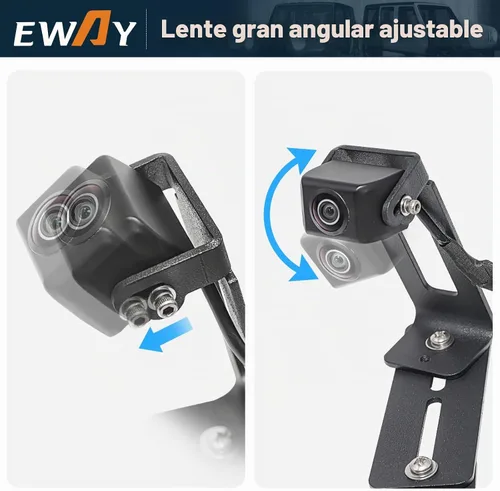 Vista 2 de EWAY Light 2.0 - Cámara de respaldo de neumáticos de repuesto para Jeep Wrangler JK Compass Commander Patriot Liberty 2007-2018, soportes ajustables