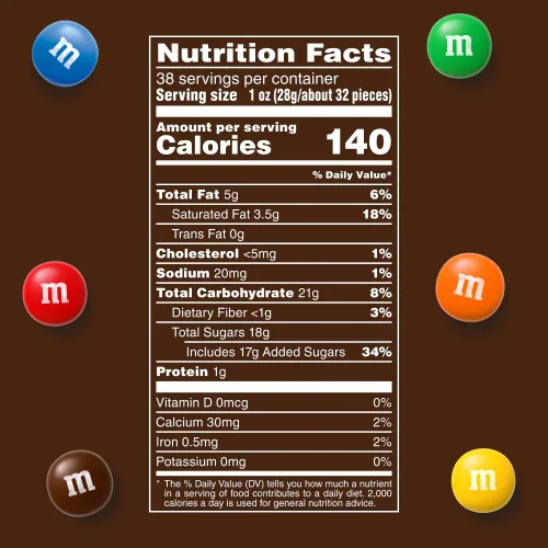 Vista 9 de M&M'S Caramelos de chocolate con leche, tamaño de fiesta, bolsa de 38 onzas