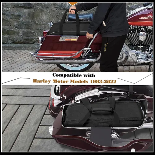 Vista 2 de HODRANT Forros para alforjas, organizador de alforja de viaje para motocicleta compatible con Harley Davidson 1993-2022 Touring Road Glide/Street
