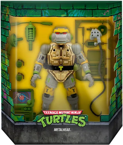 Vista 3 de Super7 ULTIMATES! Teenage Mutant Ninja Turtles Metalhead - Figura de acción TMNT de 7 pulgadas con accesorios, coleccionables clásicos de dibujos