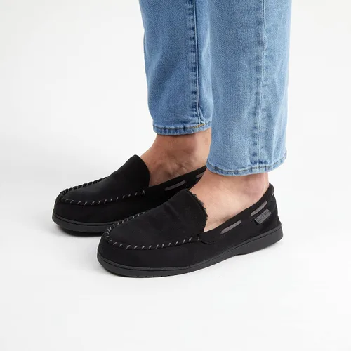 Vista 6 de Dearfoams Mocasines Keaton de espuma viscoelástica para hombre con anchos anchos