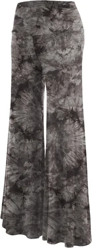 Vista 90 de Made By Johnny Pantalones palazzo elásticos de pierna ancha para mujer, lisos, casuales, cómodos
