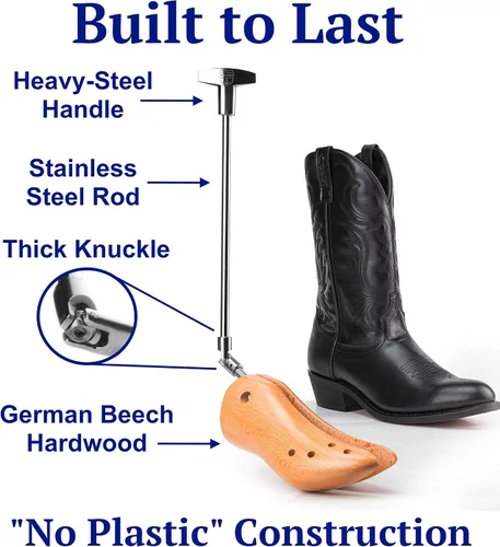 Vista 3 de HOUNDSBAY Bloodhound - Estirador profesional de botas de vaquero occidental para hombre Ampliador de zapatos para botas de vaquero con pies anchos