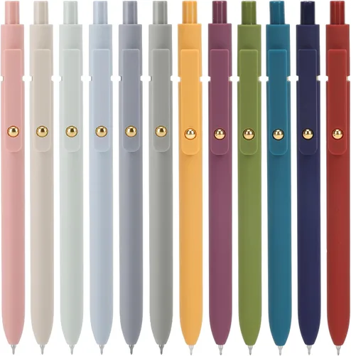 Vista 7 de Ddaowanx Bolígrafos de Gel, 10 Piezas 0.7mm Bolígrafos de Tinta Negra de Secado Rápido de Punta Fina con Escritura Suave, Lindos Artículos