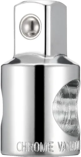 Vista 3 de uxcell 1/2 '' cabeza cuadrada tono plateado mango deslizante trinquete socket adaptador de impacto