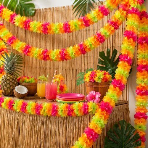 Vista 3 de Guirnalda hawaiana de plástico de la marca Fun Express