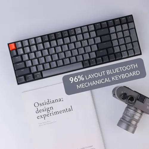 Vista 3 de Keychron K4 96 Layout 100 teclas inalámbrico Bluetooth 51teclado mecánico USB para juegos con interruptor Gateron G Pro rojo retroiluminación RGB