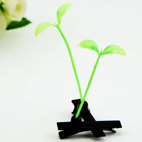 Vista 5 de BinaryABC Pinza para el cabello de brotes de frijoles, horquillas para el cabello de plantas, pasador de hierba, accesorios para el cabello