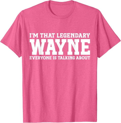 Vista 30 de Wayne Personal Name Funny Wayne Camiseta, Negro