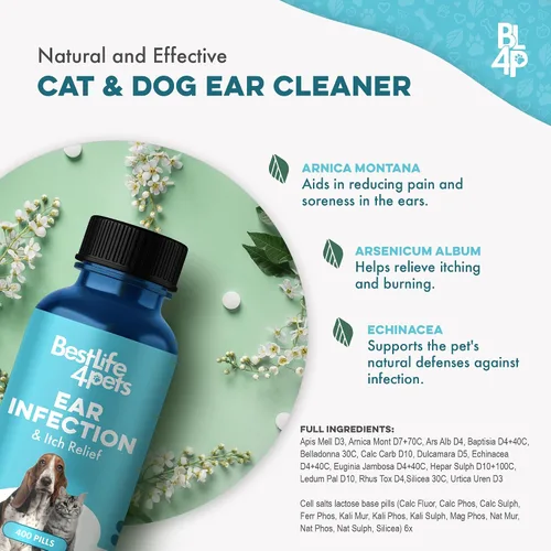 Vista 6 de Tratamiento natural para aliviar la picazón y la infección del oído para perros y gatos, tratamiento natural para los ácaros del oído para gatos