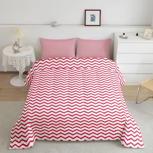 Vista 11 de Manfei Geometric Triangle Twin Size Bedding Set with 1 Pillowcase - Triangles Bedding Set for Kids Boys Girls Bedroom,Modern Simple 2 Pieces All
