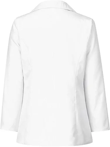 Vista 4 de Chaquetas blazer para mujer, chaquetas casuales para mujer, chaqueta de manga larga con frente abierto, chaquetas de oficina para trabajo, chaquetas