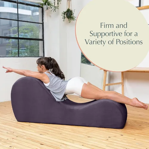 Vista 4 de Avana Elegante tumbona para yoga, fabricada en los Estados Unidos, ideal para estiramiento, relajación, ejercicio y más, 60 pulgadas de profundidad