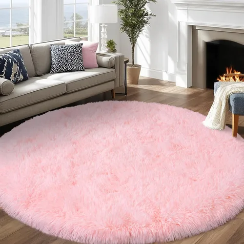 Vista 17 de Alfombras lanudas para dormitorio, sala de estar, dormitorio universitario, habitación de niños, decoración, alfombra suave y moderna