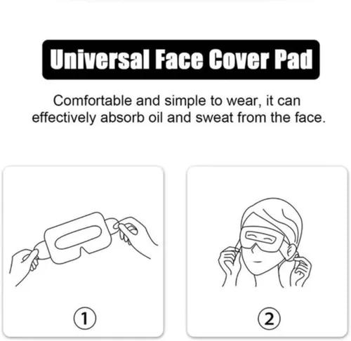 Vista 5 de Paquete de 100 mascarillas desechables VR sanitarias, mascarillas VR para máscara facial de realidad virtual, máscara facial de realidad virtual