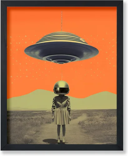 Vista 54 de Poster Master Póster OVNI – Impresión de mujer enmascarada – Arte extraterrestre – Arte surrealista – Arte de ciencia ficción – Regalo para hombres