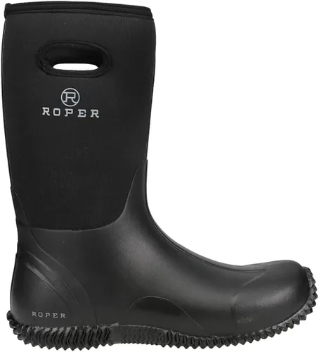 Vista 3 de ROPER Hombres Barnyard Pull On Rain Casual Botas Mid Calf - Negro