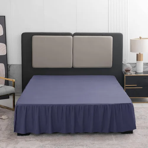 Vista 8 de TSUTOMI Falda de Cama Negra Tamaño Twin con Volantes y Esquinas Divididas, Falda de Cama Twin Caída de 12 Pulgadas, Falda de Cama Tamaño Twin Negra