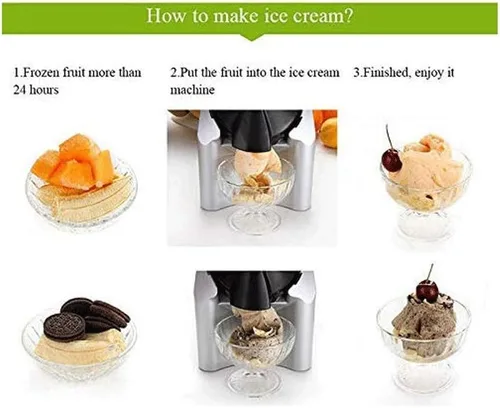 Vista 6 de Home Manual Juicer Mini Fruit Juice Ice Cream Machine, Easy to Operate, One-Click Control Yogurt Machine