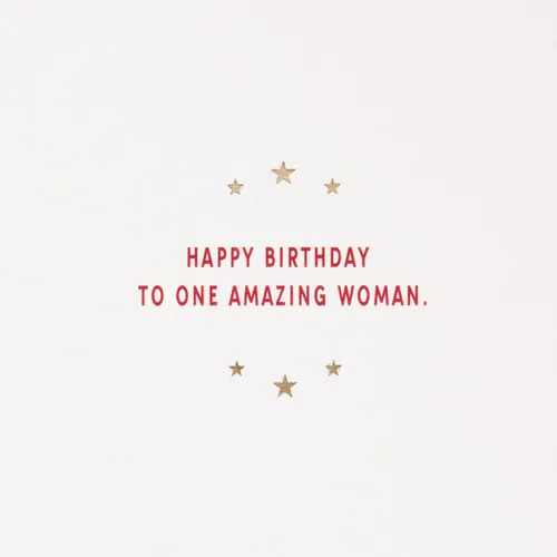 Vista 3 de Tarjeta de cumpleaños Hallmark Signature para mujeres (Wonder Woman)