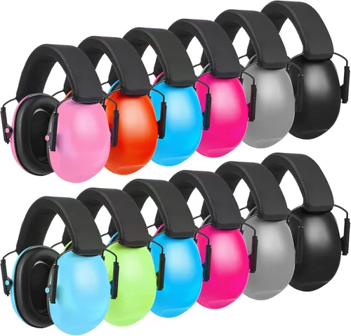 Vista 18 de Amylove 12 unidades de protección auditiva para adultos y niños, auriculares con cancelación de ruido, orejeras de tiro a granel con reducción
