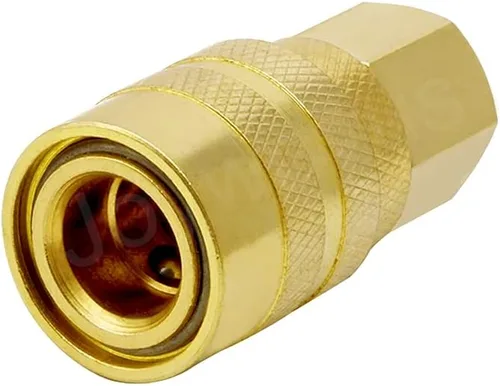 Vista 4 de Joywayus Kit de acoplador y enchufe de aire de 5 piezas, manguera de aire industrial NPT de 1/4 pulgadas y accesorios de aire de conexión rápida