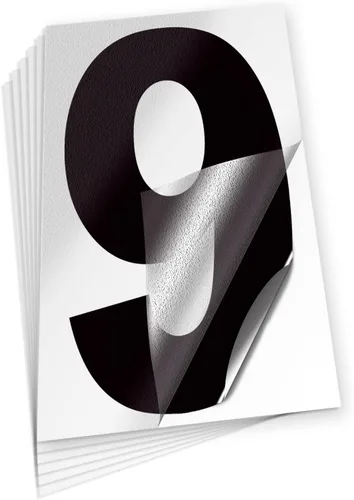 Vista 16 de iSYFIX Calcomanías de vinilo negro con el número 7 (siete), paquete de 6 calcomanías autoadhesivas de 7 pulgadas, calcomanías troqueladas y Negro