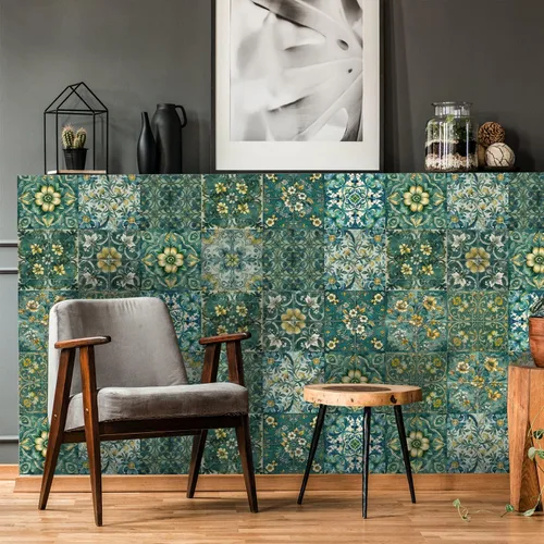 Vista 55 de Alwayspon Adhesivo para azulejos de pared moriscos para despegar y pegar, calcomanías de vinilo autoadhesivas para azulejos de cocina y baño, 4 x 4