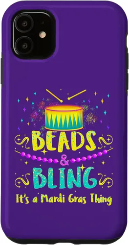 Vista 5 de Funda para iPhone 15 Beads and Bling It's Mardi Gras Thing Phone Case Mardi Gras