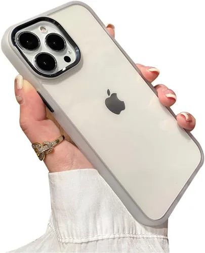 Vista 9 de kaitesi Funda transparente para iPhone 11 Pro, funda transparente con agujero para correa, dos tonos, color a prueba de golpes, marco de parachoques