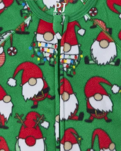 Vista 4 de The Children's Place Pijama de Navidad para bebé, forro polar