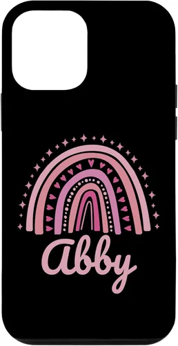 Vista 16 de Abby Name Personalized Funny Women Pink Rainbow Abby Case for iPhone 16