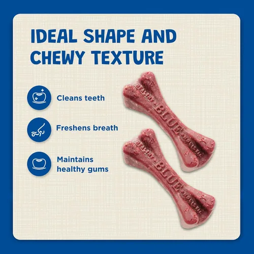 Vista 4 de Blue Buffalo Dental Bones - Mini golosinas dentales naturales para masticar para perros, (5-15 libras) bolsa de 12 onzas